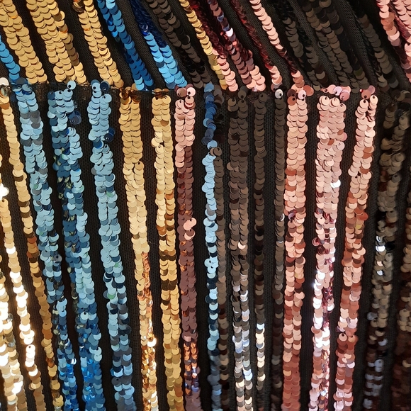 Sam Edelman rainbow stripe sequin dress - Picture 5 of 6